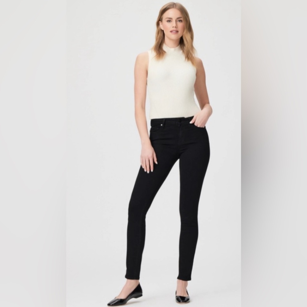Paige Verdugo Ultra Skinny Black Fog Black Jeans size 14
